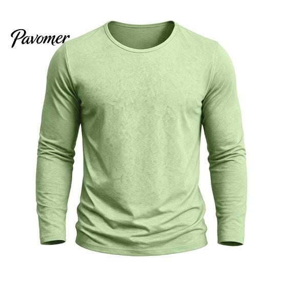 Einfaches Mode Unterhemd Herren Langarm T-Shirt, Baumwolle Leinen Rundhals Hemd, Einfarbige Bequeme Haus Loungewear Farbe Atmungsaktive Basisschicht