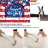 Sfondo bandiera USA ad acquerello 2D per Decorazione Festa BBQ all'aperto del Quattro Luglio