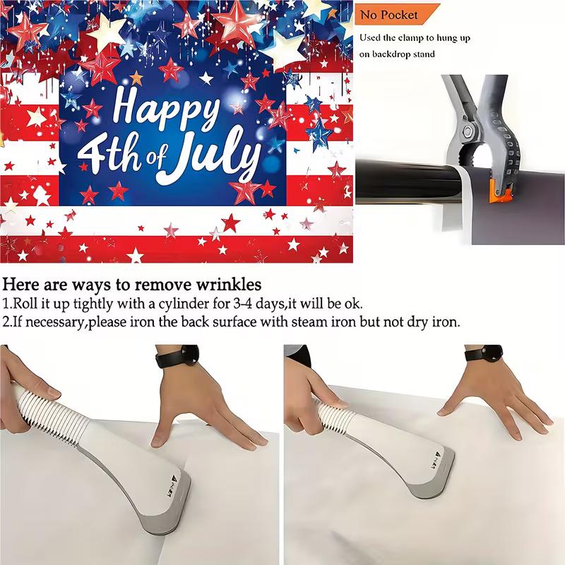Sfondo bandiera USA ad acquerello 2D per Decorazione Festa BBQ all'aperto del Quattro Luglio