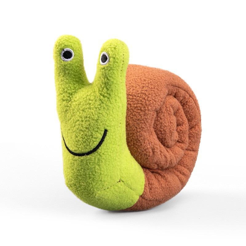 

1PC Dog Squeak Toys Pet Sniffing Plush Snails Toys Tibetan Food Molar Puzzle Dog Toys For Grinding Teeth Food Olfactory Training