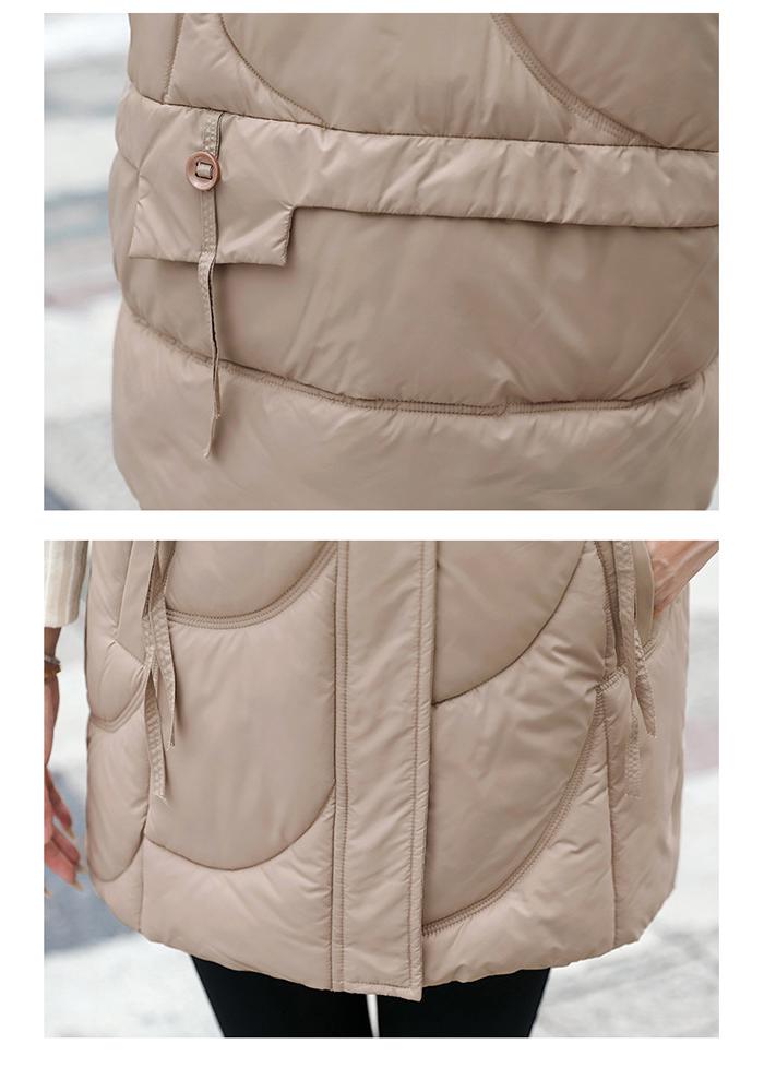 2026 Autumn/Winter Women's Mid-Length Sleeveless Cotton Padded Vest