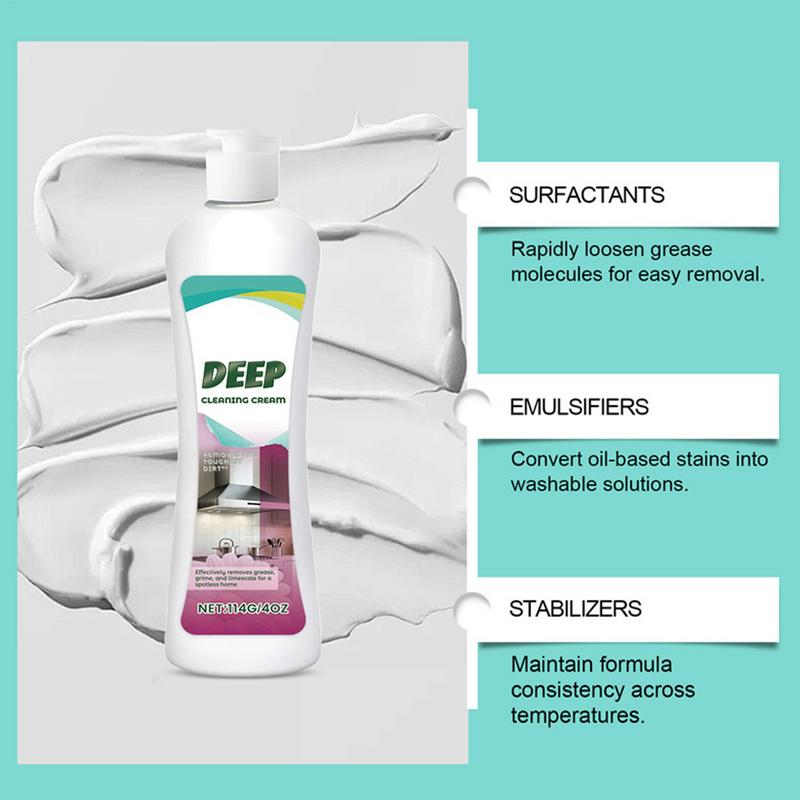 Kitchen Grease Remover Powerful Oil Remover Multi-Purpose Cleaner Effective Grease Removal Cream For Pots Stoves Pan Bases