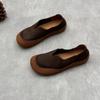 Pantofi individuali din piele vintage lucrați manual Pantofi de damă casual din piele de vaca mată