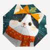 1pc Winter Cat Automatic Folding Umbrella - Compact 8-Rib Design, Durable Plastic & Iron, Lightweight for Outdoor Daily Use177