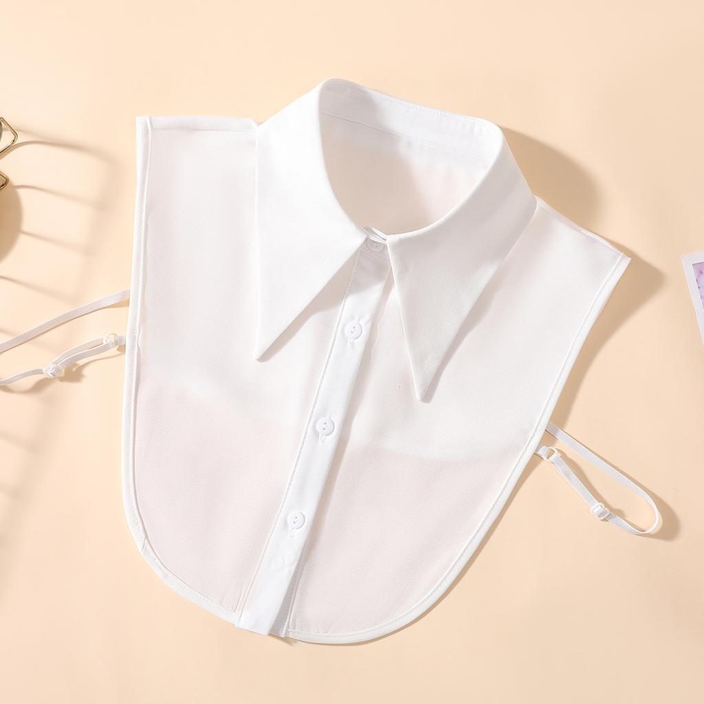 Women's Fashionable and Elegant Encrypted Chiffon Fake Collar Half Shirt Detachable Versatile Accessory Collar XF-C1