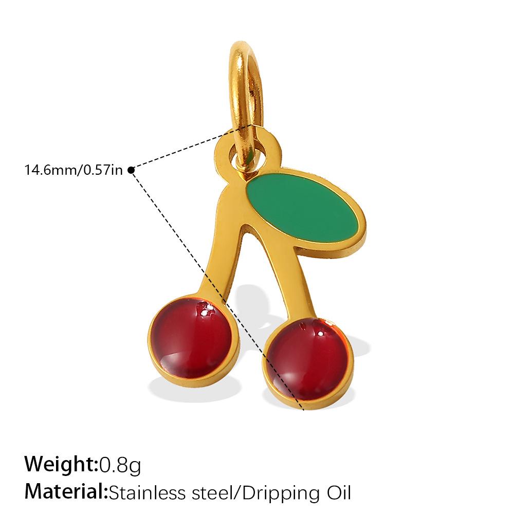 Fresh And Sweet Pendant Red Dripping Fruit Cherry Diy Jewelry Pendant Accessories