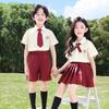 June 1st British Style Summer Choir Uniform for Primary Students: Short Sleeve Lapel for Boys & Girls Graduation Photos