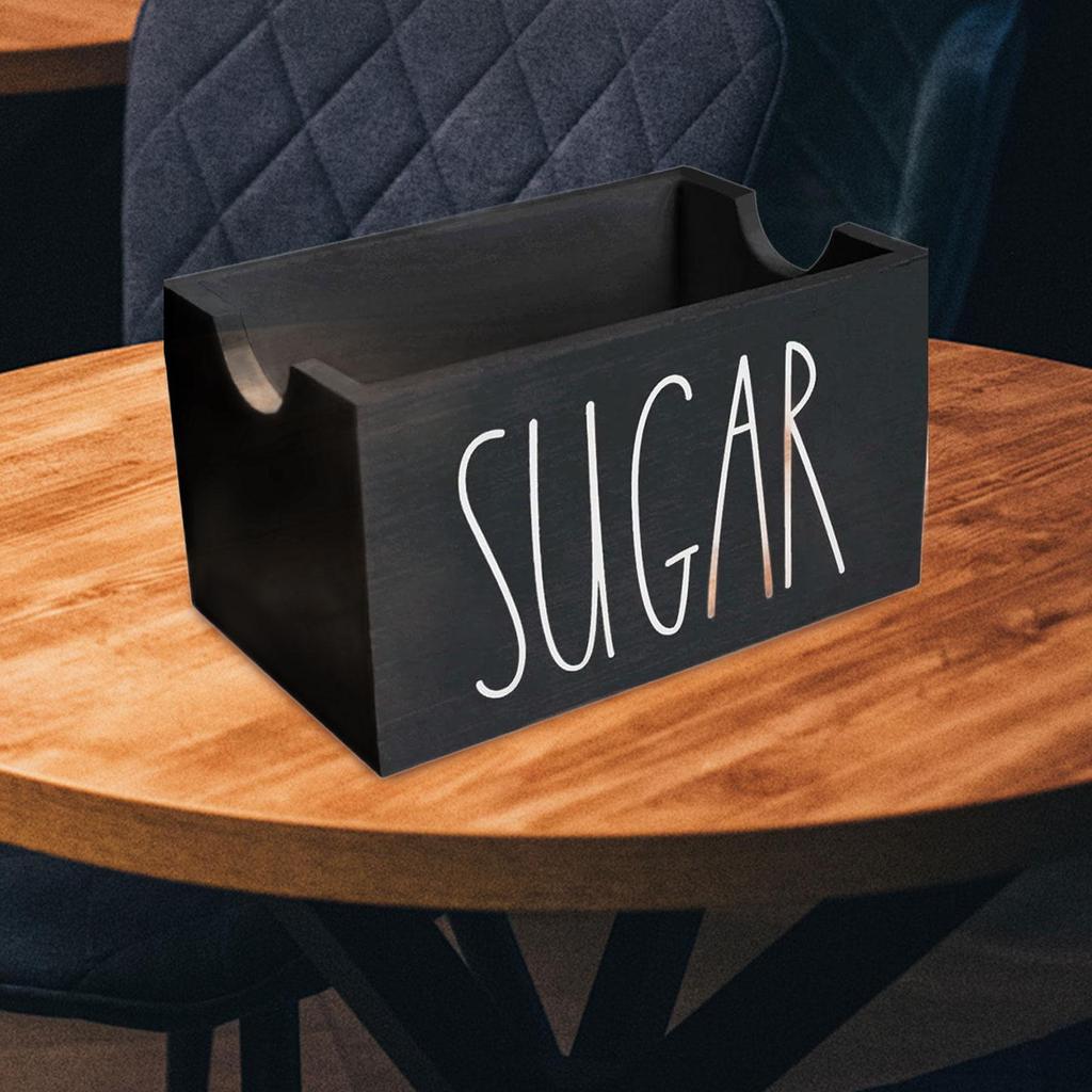 Bauernhaus Kaffee Bar Zuckerpäckchenhalter Holz Organizer Aufbewahrungsbehälter für Tee und Kaffeeweißer Station