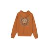 Li-Ning Paris Fashion Week Lotus Bunch Pattern Embroidered Hoodie Men Hoodie Brown AWDQ625-2