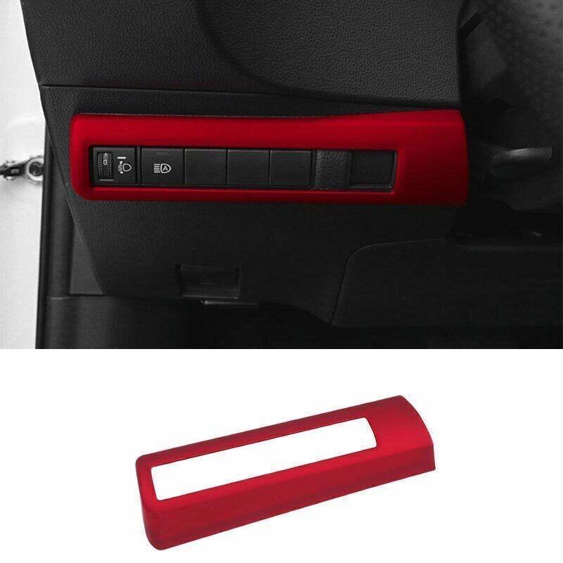 For Toyota Corolla 2020-2023 Matte Red Headlight Switch Control Frame Trim 1pcs