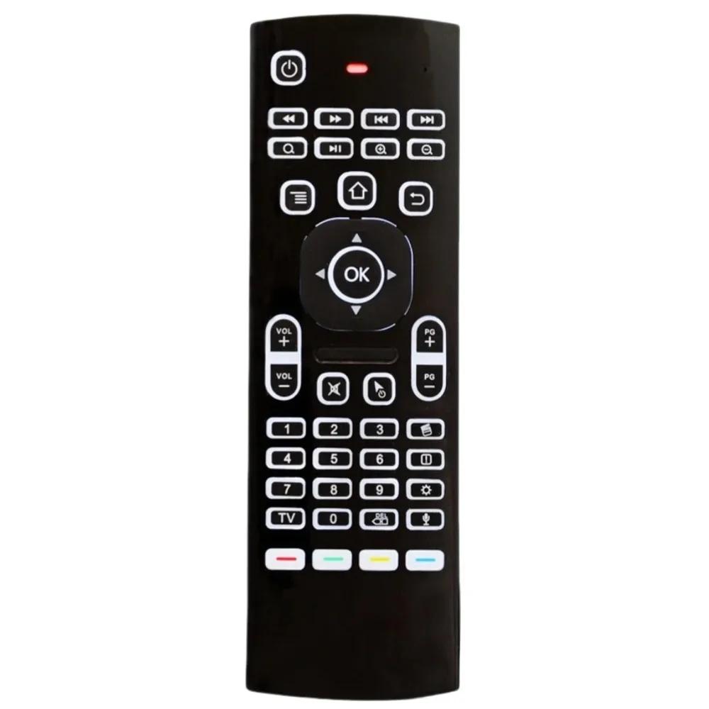 Backlit Remote Control Air Mouse Wireless Mini Keyboard Gyroscope 2.4GHz IR Learning Voice Assistant For Android Smart TV Box