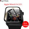 Soft Glass For Apple Watch series 8 7 45mm 41mm iWatch 6 4 3 se 44mm 40mm 42mm 38mm 9D HD Full Film Apple watch Screen Protector