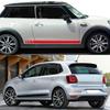 2PCS Car Side Stickers For VW Volkswagen Polo 6R 6C 9N2 9J GTI Auto Modification PVC Racing Style Decals Car Tuning Accessories