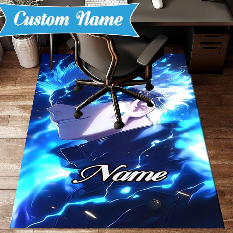 Benutzerdefinierter Name Jujutsu Power Teppich Spielteppich, Fußmatte für Schlafzimmer Wohnzimmer Eingangsbereich Teppich, Wohnkultur Idee Geschenk für Weihnachten Geburtstag