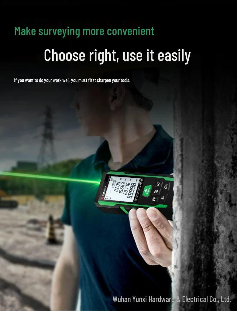 Shen Da Wei Green Outdoor High-Precision Laser Rangefinder - Infrared Distance Measuring Tool