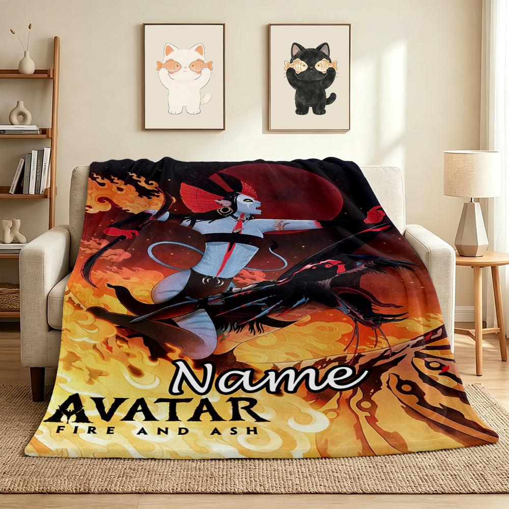 Benutzerdefinierter Name Avatar Welt Flanell Decke Überwurf Weich Warm Sofa Bett Dekor Einzigartiges Geschenk
