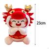 23cm Cartoon Chinese Dragon Pillow Stuffed Animal Toy Chair Cute Spring Festival Decoration