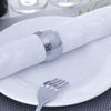 Metal Napkin Ring Golden Silver-color Frosted Hammer Pattern Dinner Napkin Holder Buckle Birthday Wedding Holiday Party Dining Table Decoration