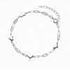 Nalan S925 Sterling Silver Korean Sweetheart Bracelet with Delicate Flower Clasp - Women's Jewelry S4160