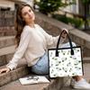 Floral Canvas Tote Bag Casual Handbag for Daily Shopping Travel Use