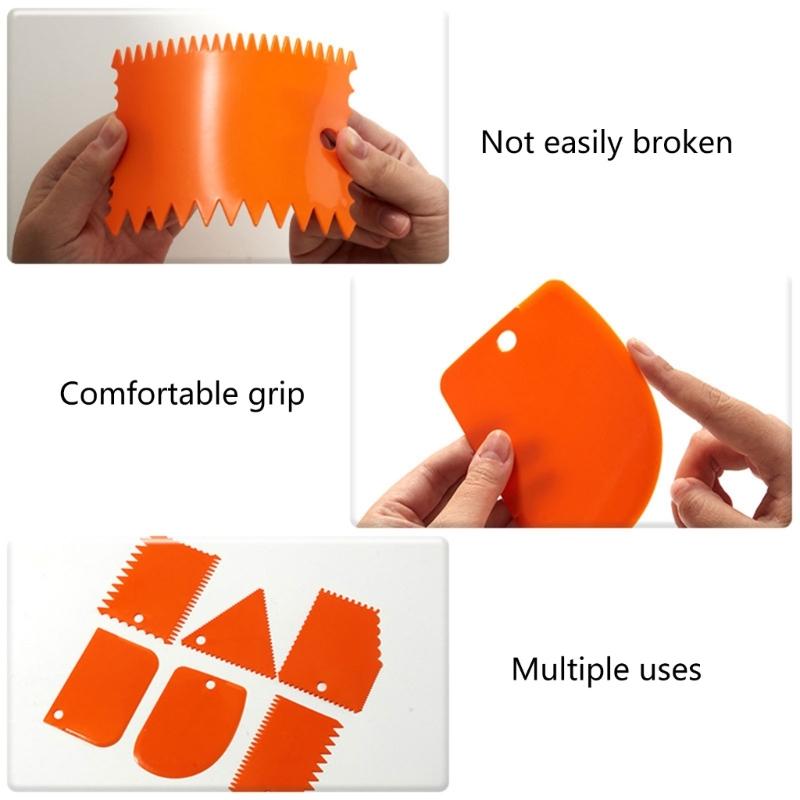 6PCS Plastic Scraper Set Glues Spreader For Smooth Application Of Clay Plaster Adhesive And Craft Materials