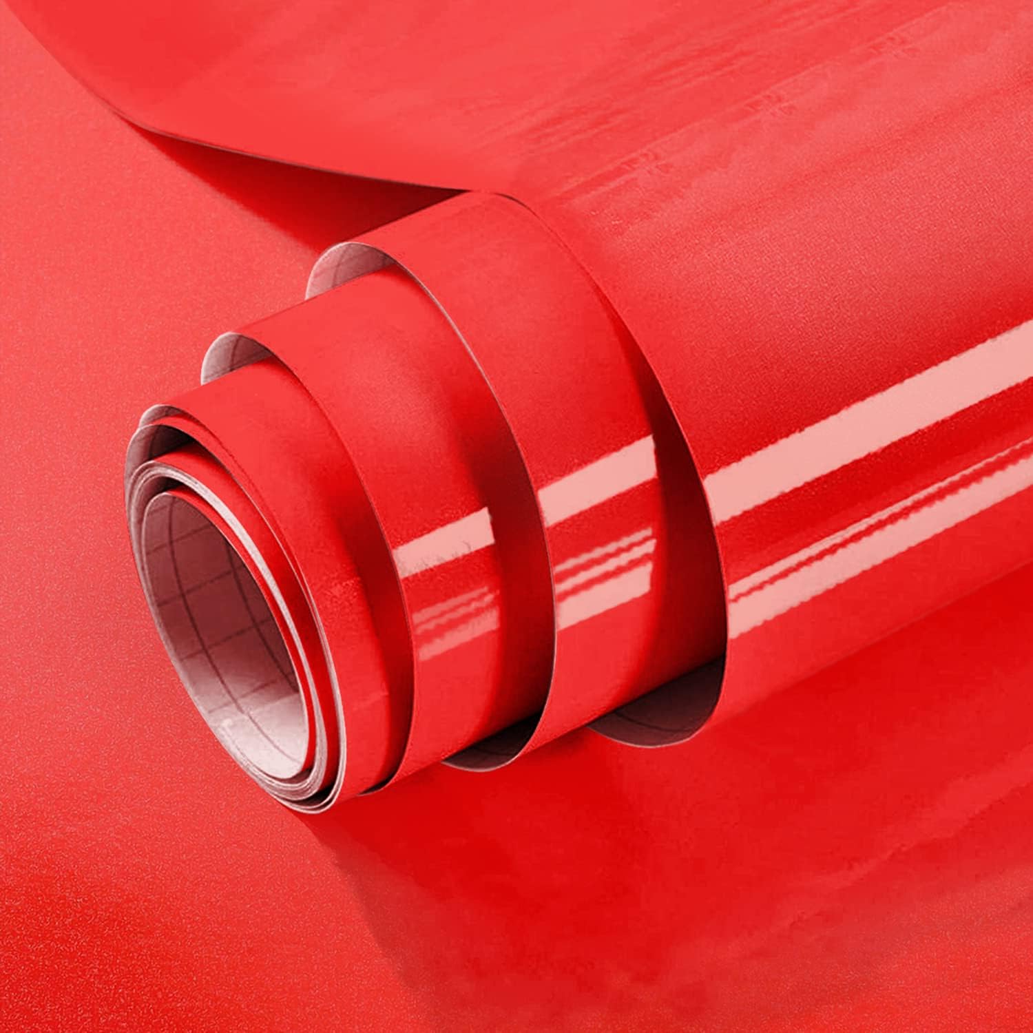

Glossy White Do-It-Yourself Decorative Film Pvc Self Adhesive Wall Paper Furniture Renovation Decals Kitchen Cabinet Water-Repellent Wall Cover 40CMX1M
