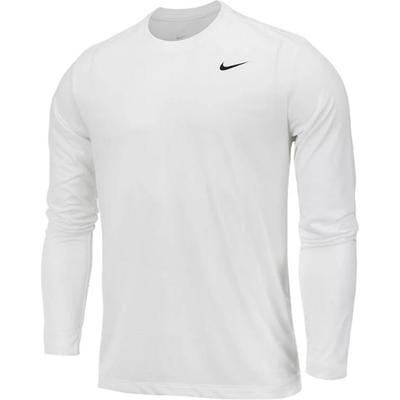 Dri-FIT Logolu Baskılı Bisiklet Yaka Uzun Kollu Kazak Erkek Üst Beyaz DX0994-100