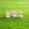 3pcs Cartoon Hedgehog Statue Resin Miniatures Figurine Crafts Animal Sculpture  Gift