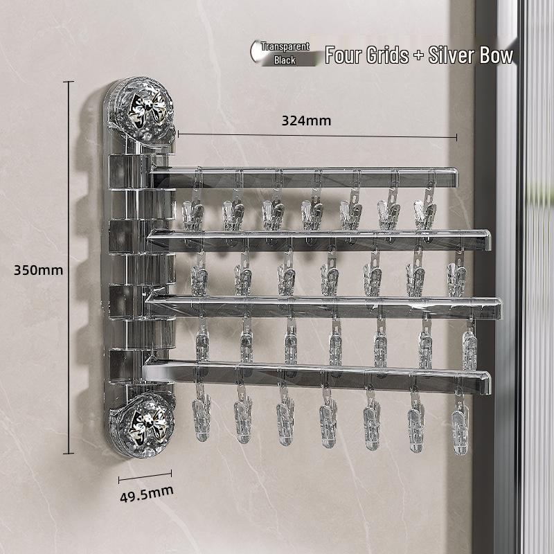 Rotating Suction Cup Clothes Drying Clips – Wall-Mounted, Multi-Functional for Socks & Underwear Drying