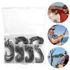 100Pcs Fishing Hooks Set Barbed FishHooks Crank Hooks High Carbon Steel Fish Hooks Fishing Accessories