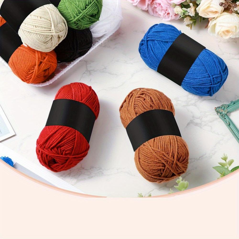 6pcs Multicolor Milk Cotton Yarn for DIY Crochet Knitting Crafts Soft Hand-Woven Scarf Sweater Material Wide Range of Colors Available 2.5mm Medium