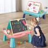 Table Art Easel for Kids Double Sided Foldable Tabletop Drawing Easels Chalkboard Desk with Graffiti Board Game Accessories