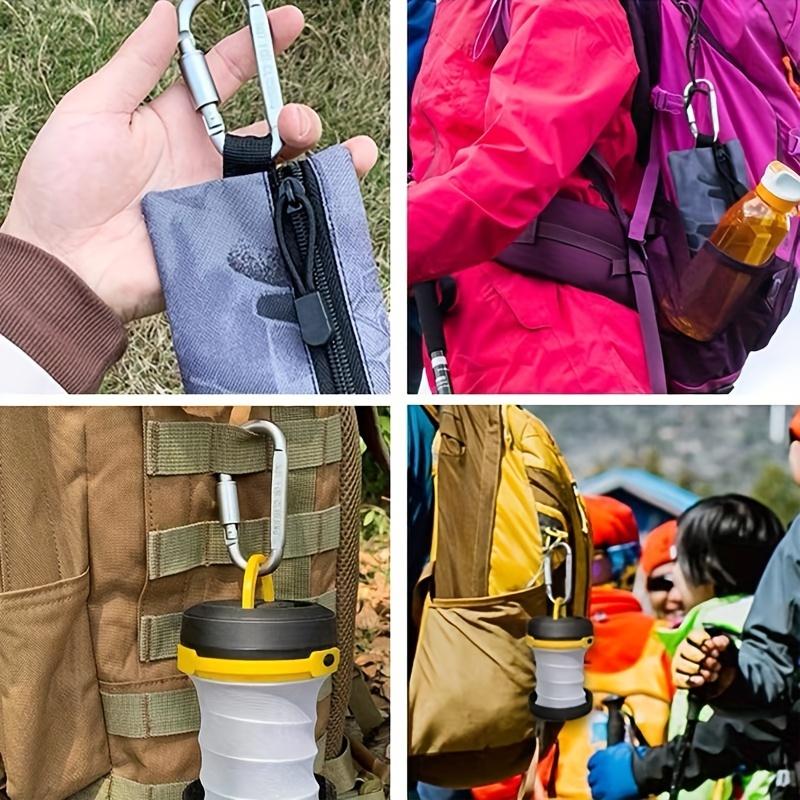 2pcs/ 4pcs D-type Carabiner, Durable Locking Clip, Heavy Metal Buckle for Outdoor Camping, Hiking