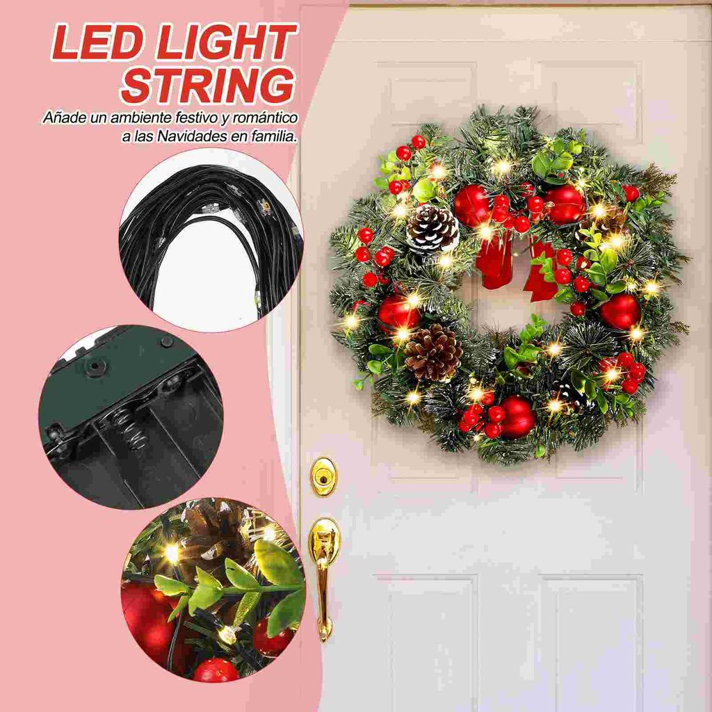 Christmas Wall Decoration Vine Circle Decorations for Tree Household Present Wreath