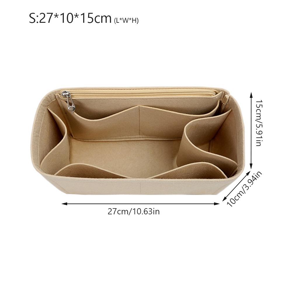 

Felt Handbag Insert Bag Large Capacity Bag Support Internal Bag Storage Organization Multi-Pocket Bag Organiser for LV Carryall
