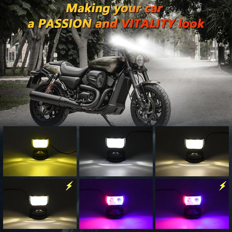 Motorcycle LED flasher Driving Fog Light Auxiliary Spotlight  4 Color Light for ATV SUV UTV motorcycle accessories light 12-32V