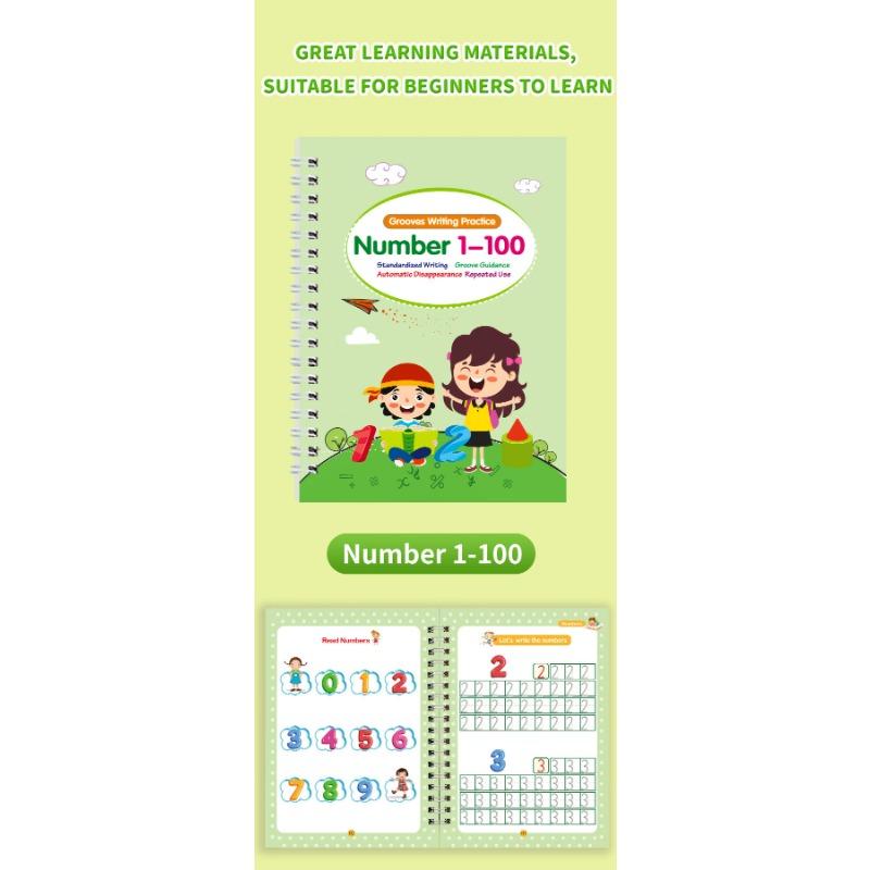 Kids Grooved English Copybook Handwriting Practice Book For Children Early Learning Enlightenment 1pcs