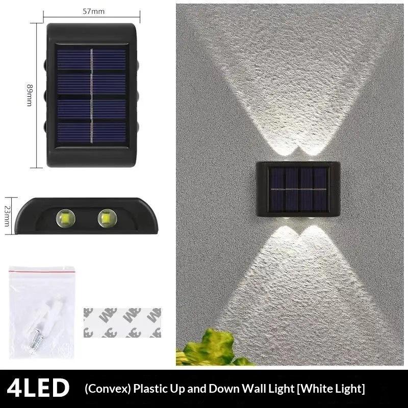 Solar LED Wall Lamp Outdoor Waterproof Lighting Solution for Gardens