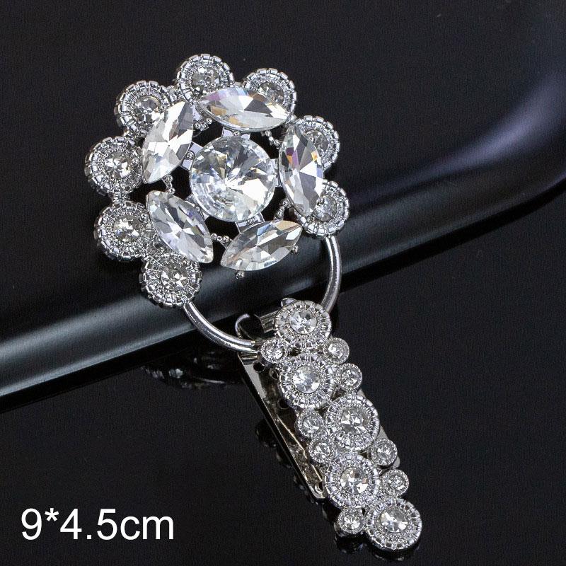 1Pc Handwork Sewing Originality Shiny Rhinestone Overcoat Decor Duckbill Buckle Fashion Metal Button Clothing Accessory