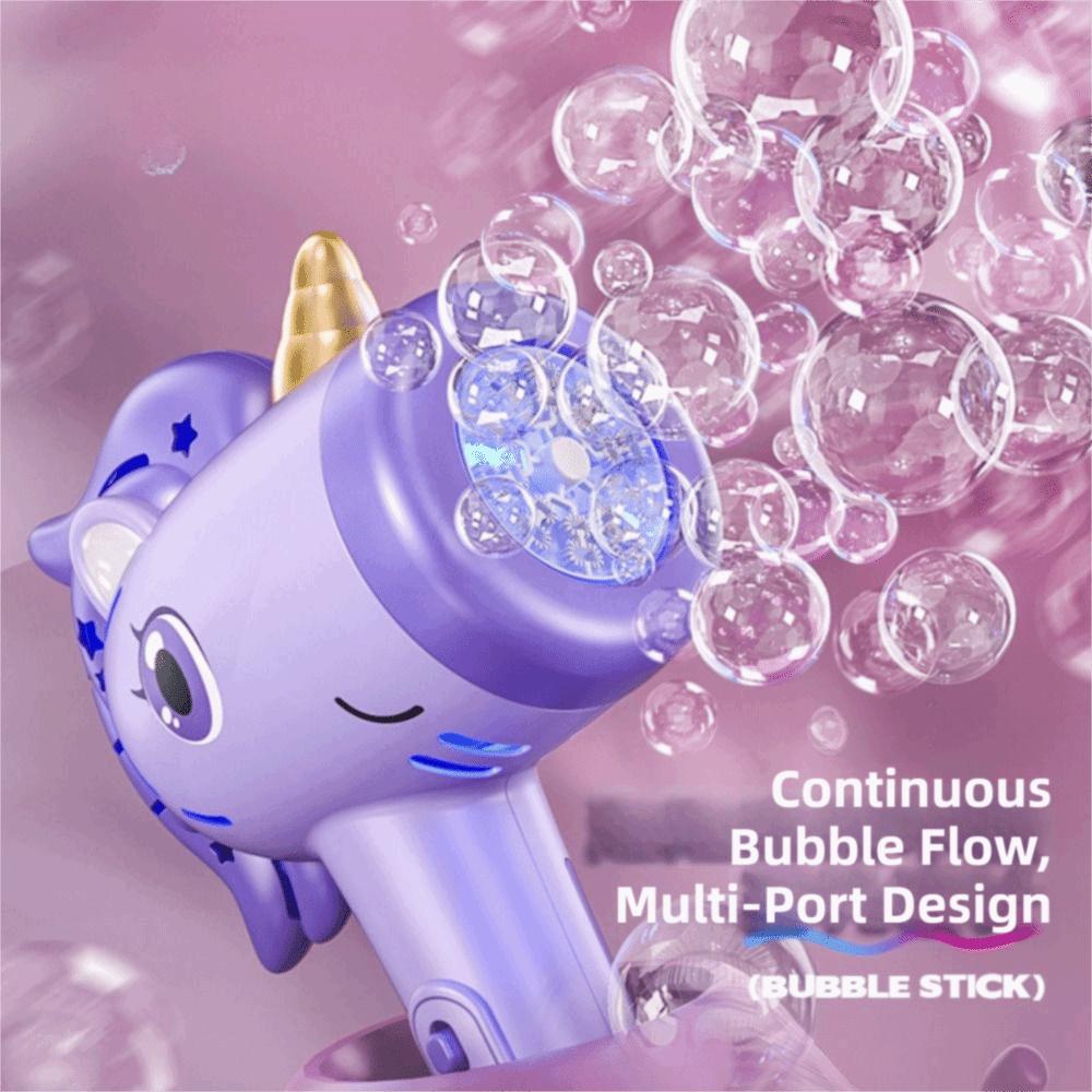 Hand-Held Design Bubble Blower LED Lights Pony  Bubble Blower  Children's Toy