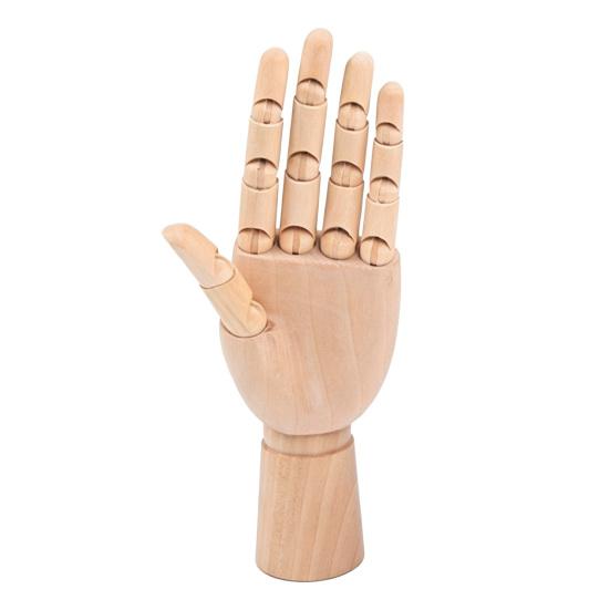 Wooden Manikin, Flexible Body Joints Human Figure Puppet Ornament, Poseable Articulated Hand Model for Sketching Drawing Painting Supplies