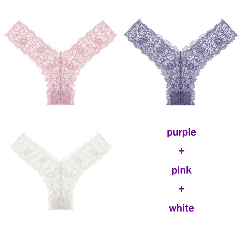 CINOON 3 Teile/los frauen höschen Transparent Low-Taille Unterhose Aushöhlen Tanga Weibliche Nahtlose G-String Sexy Unterwäsche Spitze Dessous panty