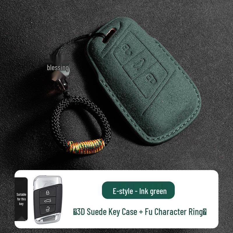 Volkswagen Wildleder Schlüsselhülle für Passat, Magotan, CC, Teramont X, Tiguan L, Tayron, Tayron X, Sagitar, Bora