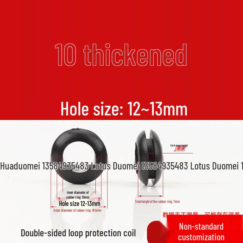 Industrial Dustproof Double-Sided Rubber Cable Grommet & Sealing Ring for Distribution Box