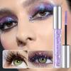 Sprankelende mascara, waterbestendig, veegvast, oogschaduw, zwart met 3 glittereffecten voor langdurige, volle wimpers Glittermascara