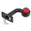 2Pcs 12 LED 10V‑30V Elbow Side Marker Indicator Light Lamp Side Marked Lamp for Car Truck (X1)