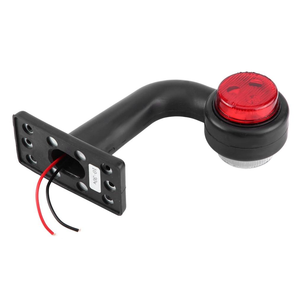 2Pcs 12 LED 10V‑30V Elbow Side Marker Indicator Light Lamp Side Marked Lamp for Car Truck (X1)