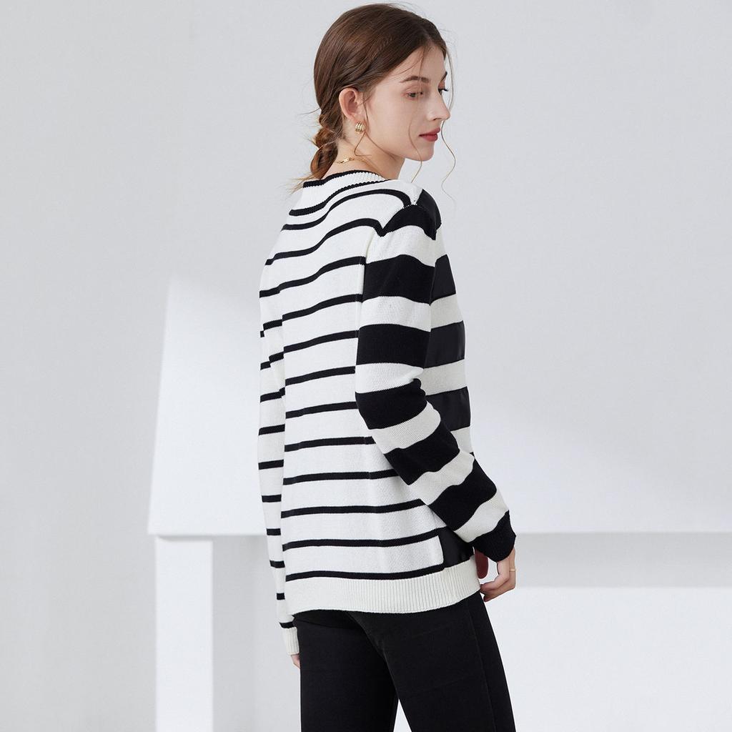 New Punk Gothic Unisex Sweater Fall Winter Women Striped Cool Jumper Loose Rock Thin Dark Streetwear Top  C-132
