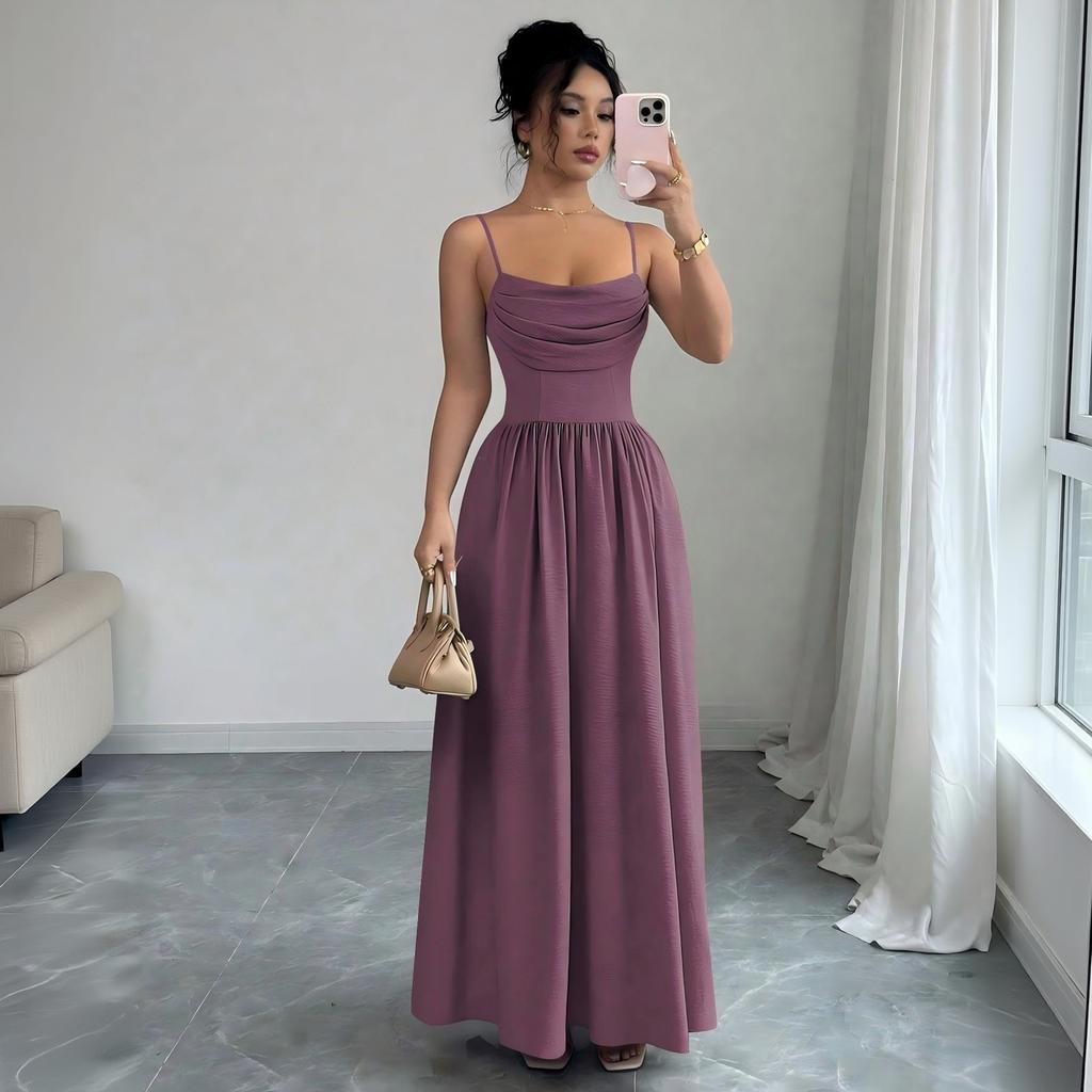 Sexy Damen-Spaghettiträger-Kleid für Abendpartys und formelle Anlässe