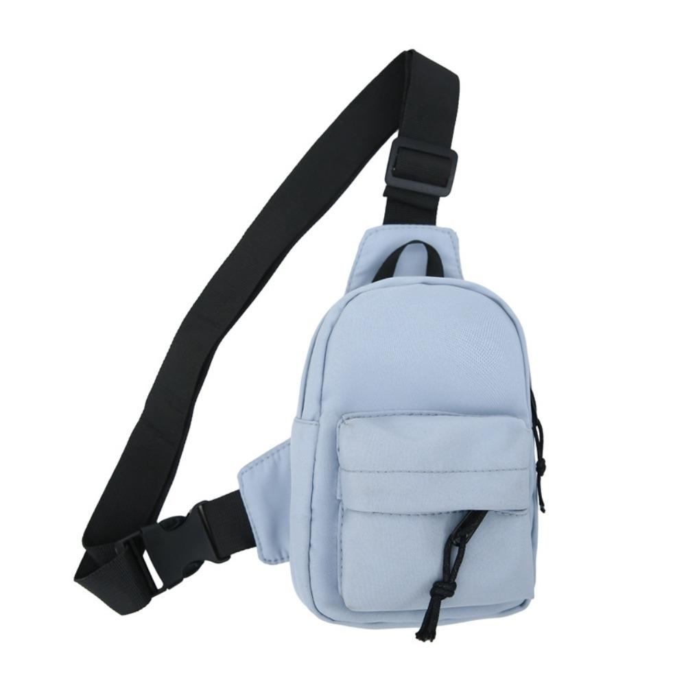 Solid Color Sport Chest Bag Nylon Shoulder Bag Leisure Men Crossbody Bag  Fitness